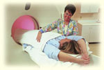 Tech with patient